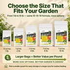 Astevora 10-10-10 granular fertilizer size options from 1 lb to 10 lb bags